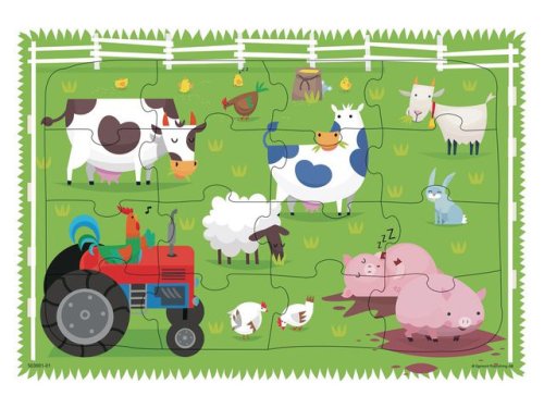 Rampussel Bondgrdsdjur i tr 16 bitar