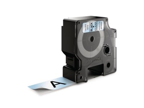 Tape DYMO D1 24mm svart p klar