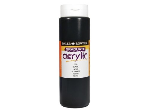 Akrylfrg 500 ml svart