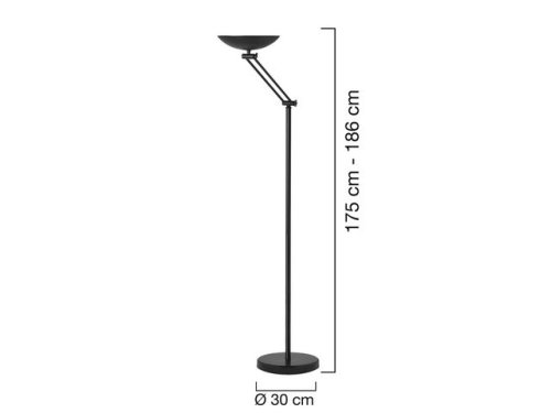 Golvlampa UNILUX Dely LED rrlig svart