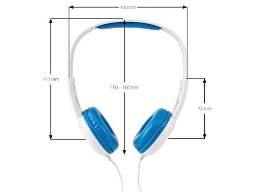 Hrlur NEDIS barn On-Ear 3,5mm bl