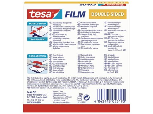 Dubbelhftande tejp TESA 33mx19mm klar