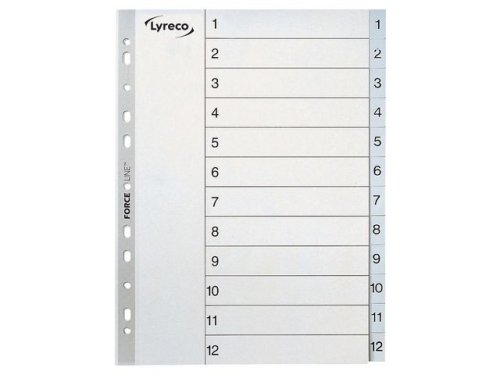 Plastregister LYRECO A4 PP 1-12 gr