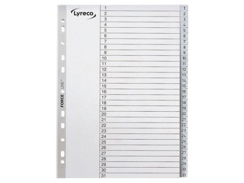 Plastregister LYRECO A4 PP 1-31 gr