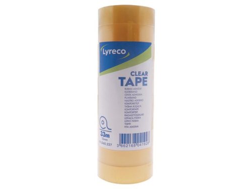 Kontorstejp 15mm x 33m LYRECO klar 10rl/fp