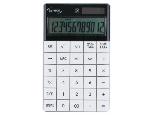 Bordsrknare LYRECO 1589 12 siffror vit