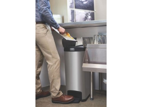 Papperskorg RUBBERMAID Slim Jim 50L stl