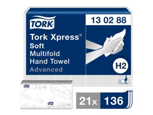 Handduk TORK Adv H2 Xpress 2856st/fp