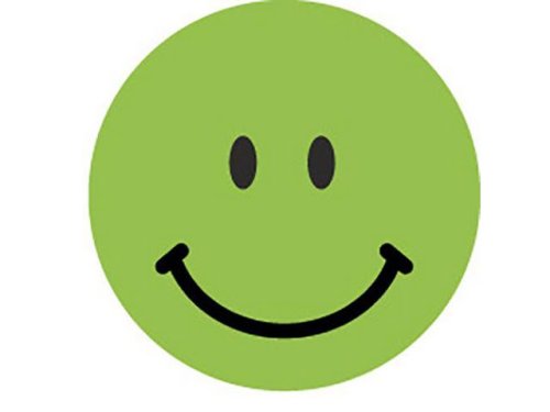 Etikett AVERY 19mm SMILEY grn 250st/fp
