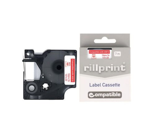 Tape 12mm r�d p� klar