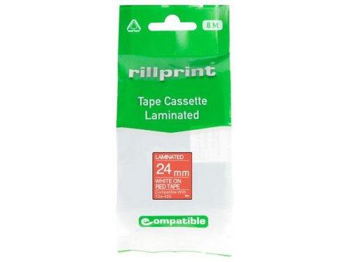 Tape 24mm TZe-455 vit p rd
