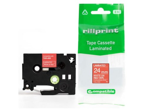 Tape 24mm TZe-455 vit p rd