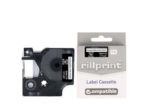 Tape 24mm vit p� svart