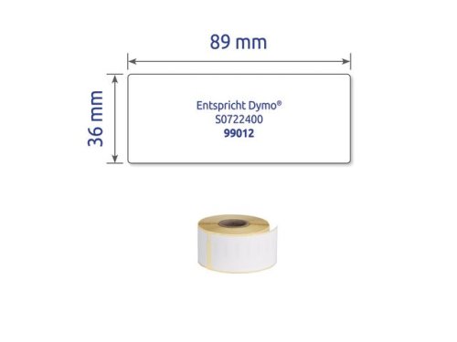 Etikett AVERY 89x36mm på rulle 520/FP