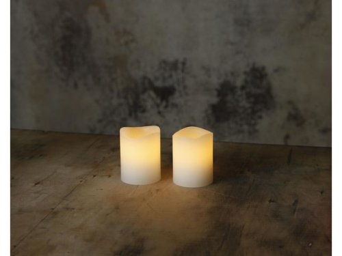 Blockljus STAR T LED May 6cm vit 2/fp