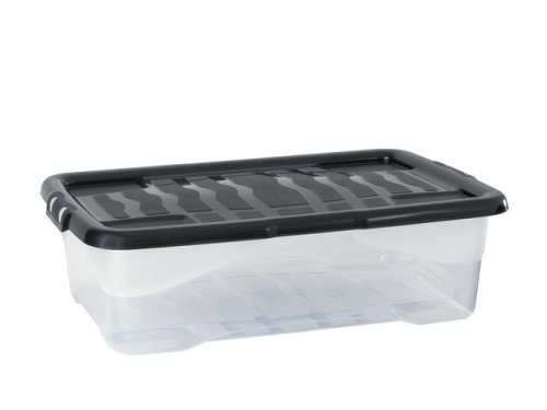 Plastlda STRATA 30L klar med lock PP