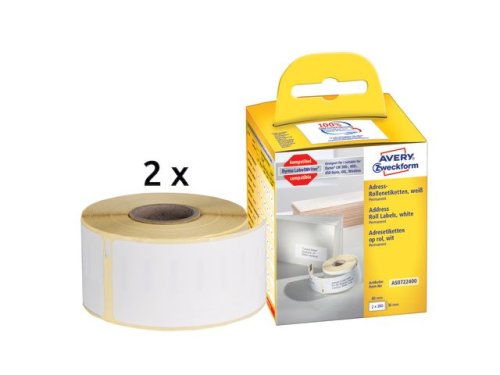Etikett AVERY 89x36mm på rulle 520/FP