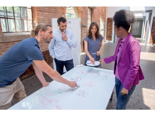 Whiteboard NOBO MoveMeet vit 180x90cm