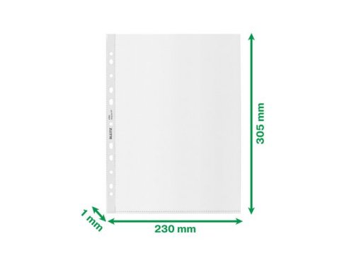 Plastficka A4 recycled klar 0,09mm 100st/fp