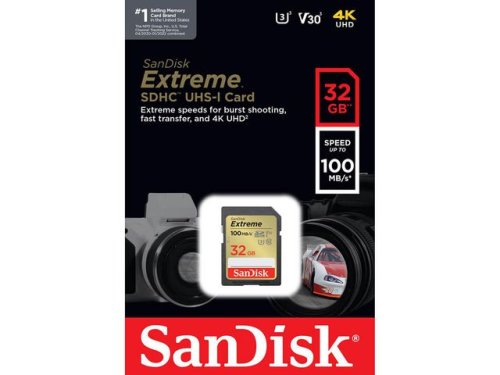 Minneskort SANDISK SDHC Extreme 32GB C10