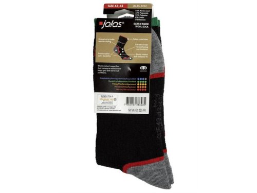 Strumpa merino JALAS 8222 sv/gr 42-43