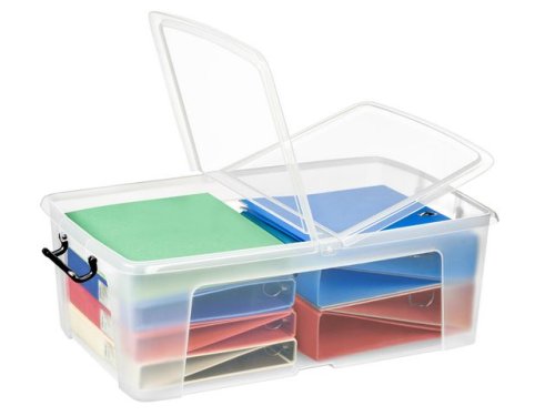 Plastlda STRATA 50L klar med lock PP