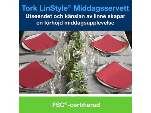 Servett TORK LinStyle rd 39x39cm 50/fp