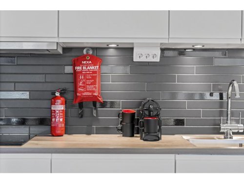 Brandfilt Silikon 120x120cm Röd