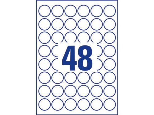 Etikett AVERY papper 30mm vit 480/fp