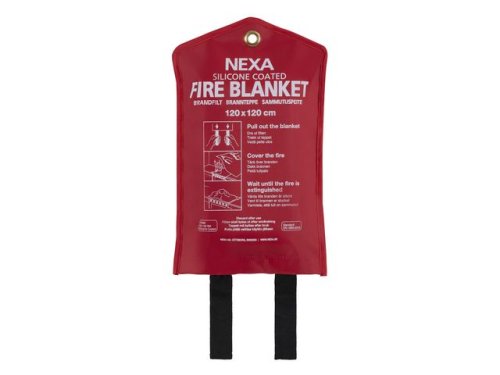 Brandfilt Silikon 120x120cm Röd