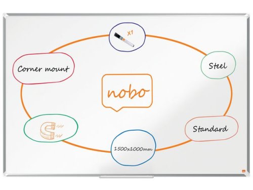 Whiteboard NOBO premium stl 150x100cm