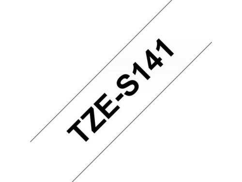 Tape BROTHER TZES141 18mm Svart p Klar