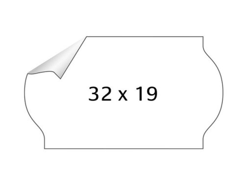Etikett METO avtagbar 32x19 vit 1000/rl