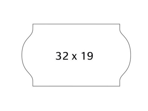 Etikett METO avtagbar 32x19 vit 1000/rl