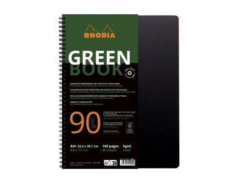 Anteckningsblock GREENBOOK A4+ linj recy