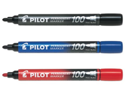Pilot m�rkpenna rund SCA 100 1mm svart
