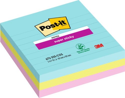 Notes POST-IT SS Miami linj 101x101 3/FP