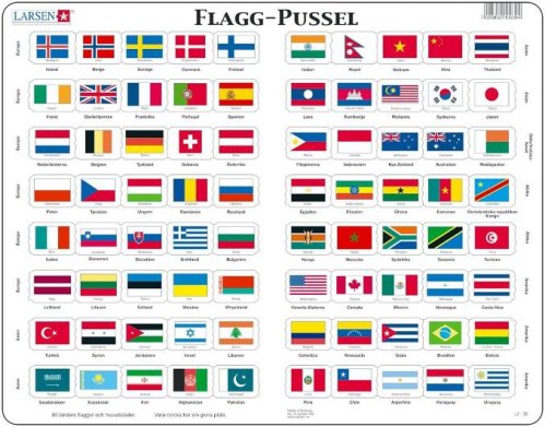 Pussel Flaggpussel 80 bitar