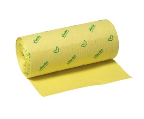 Diskduk VILEDA Quick n Dry rulle 10m, gul