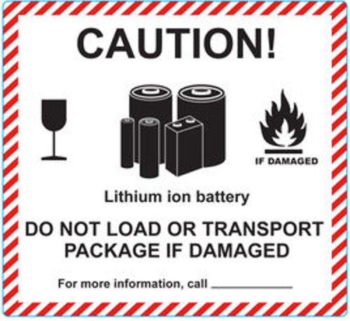 Farligt Gods-etikett LITHIUM METAL BATTERY 500st/rl
