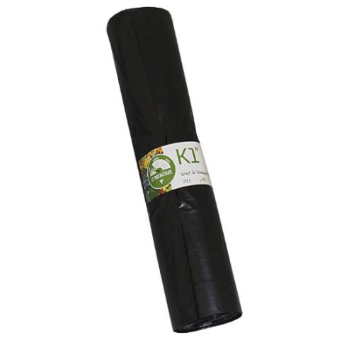 Plasts�ck K1 Basic 70L 30my svart 25/rl