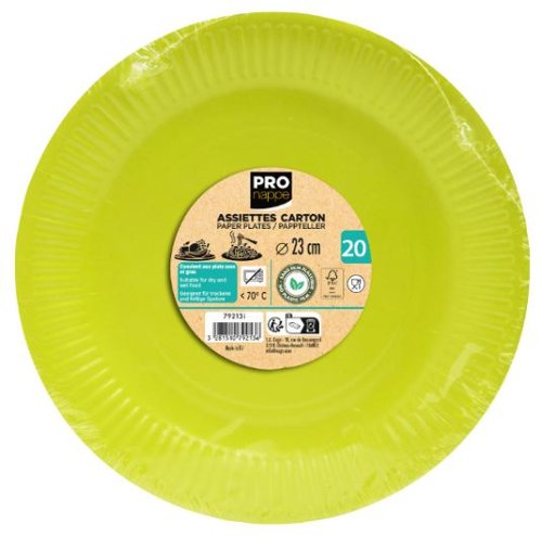 Tallrik PRONAPPE papper 23cm 20/fp kiwi