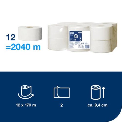 Toalettpapper TORK Adv T2 2-lag 12/fp