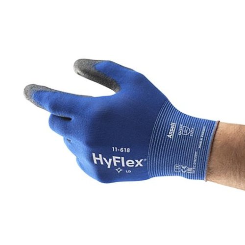 Handske ANSELL Hyflex 11-618 S8 bl PAR