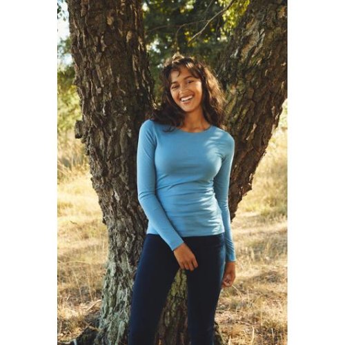 T-shirt L� O81050 GOTS dam marin XS