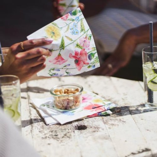 Servett DUNI Flowy 3-lag 33x33cm 50/fp