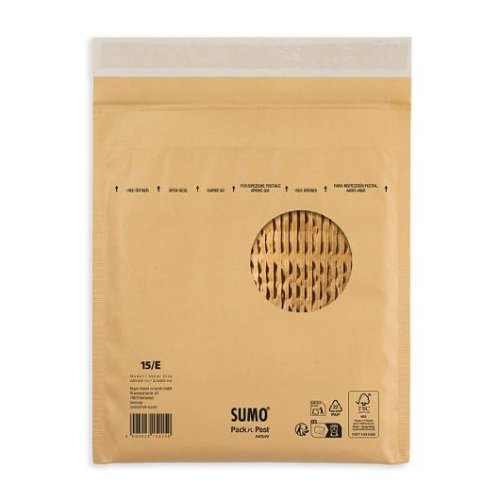 Pse vadderad SUMO 215x265mm brun 100/fp