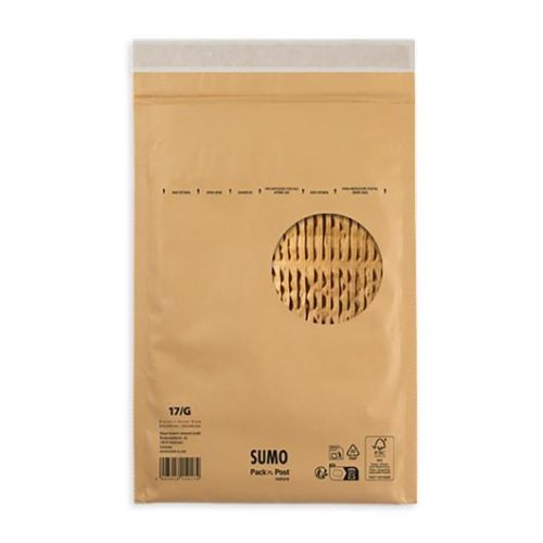 Pse vadderad SUMO 225x340mm brun 100/fp