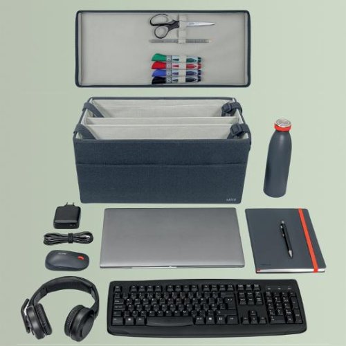 Frvaringsvska LEITZ tyg lock mrkgr