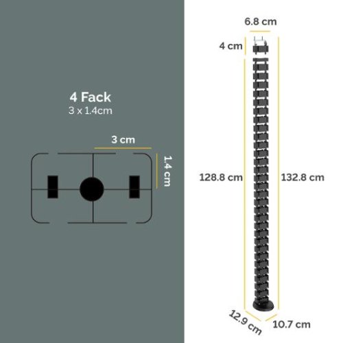 Kabelsamlare FELLOWES CableSpine svart